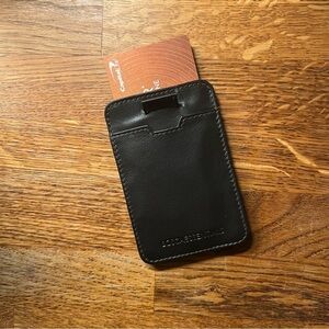 NWOT BOSCA ESSENTIALS NAPPA VITELLO PULL TAB CARD CASE in brown